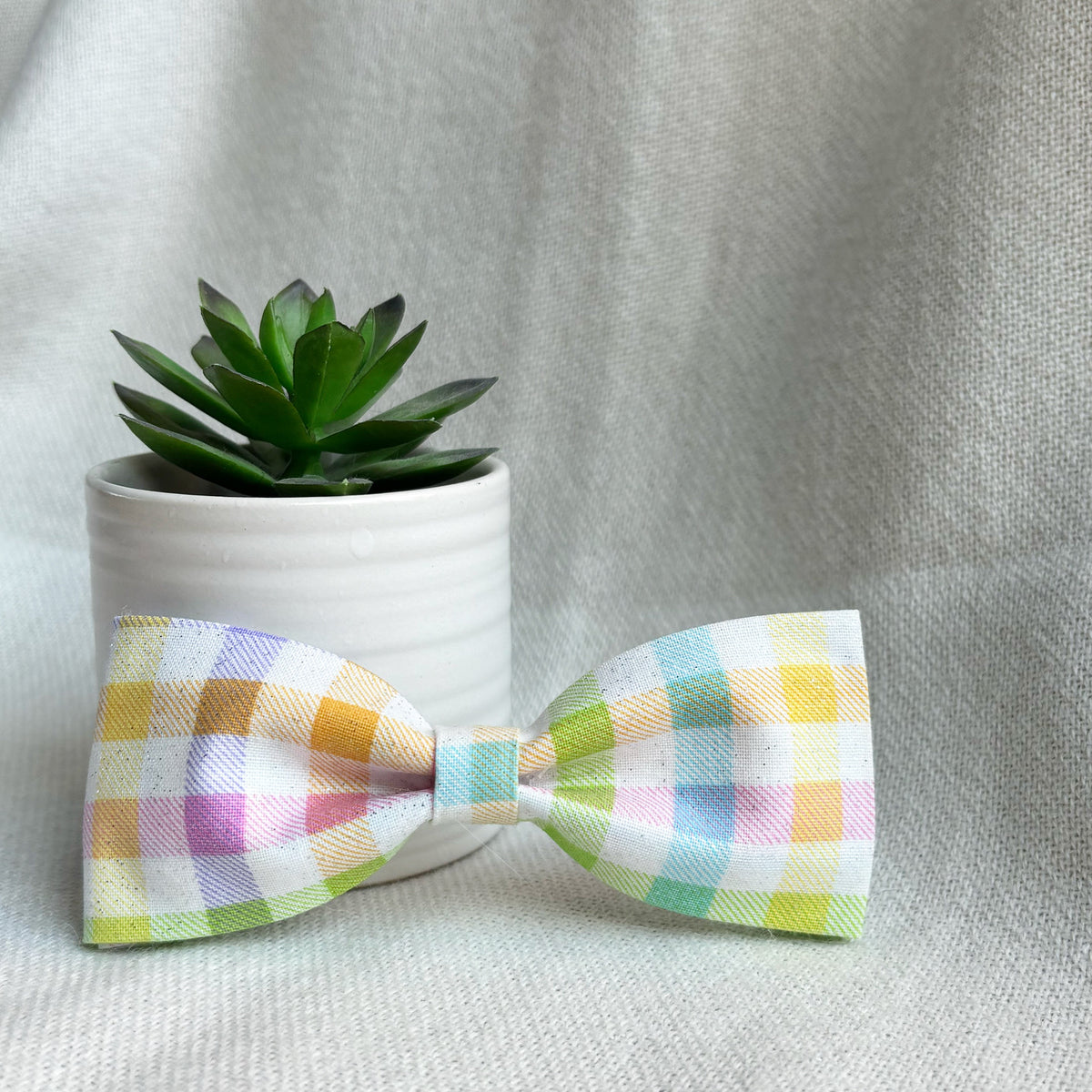Pastel Plaid Bow/ Bowtie