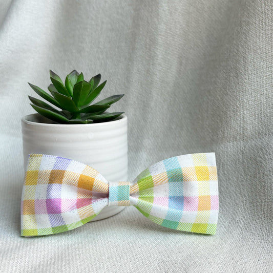 Pastel Plaid Bow/ Bowtie
